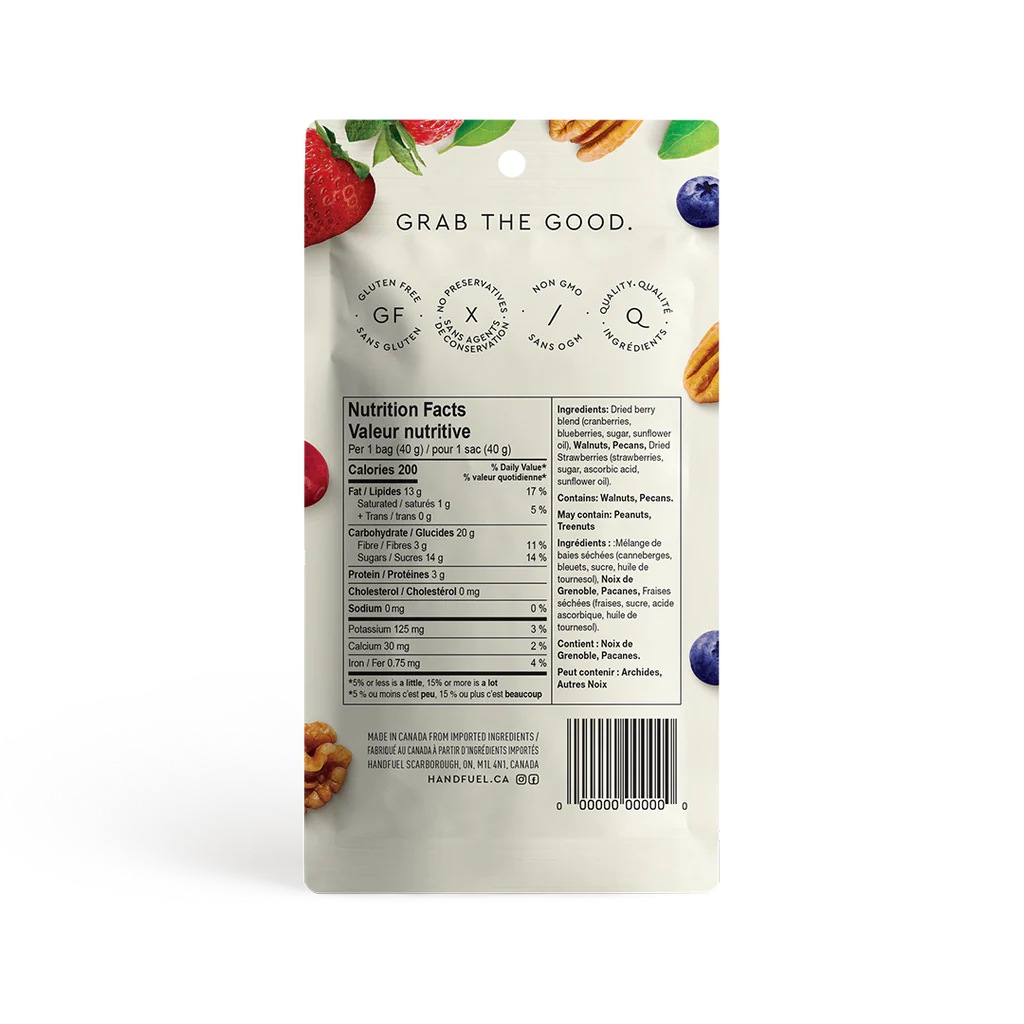 Raw Nuts and Berries Mix (Handfuel)