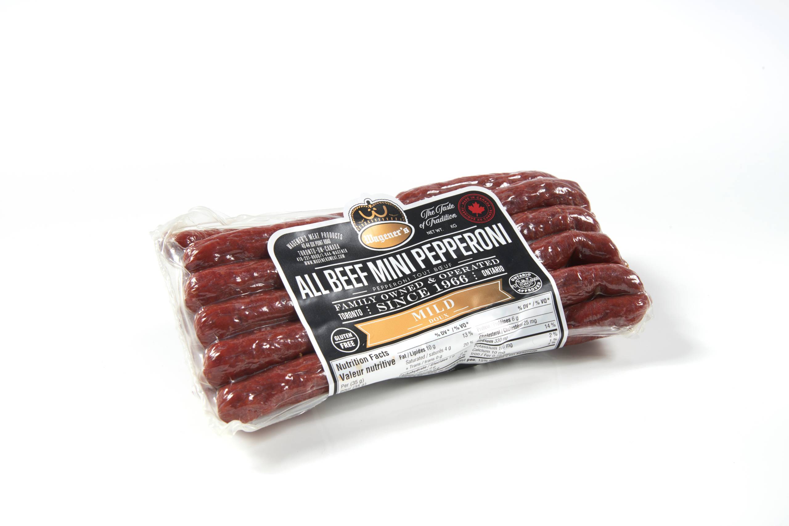 Mild Pepperoni Snack Sticks (Wagener's Meat)