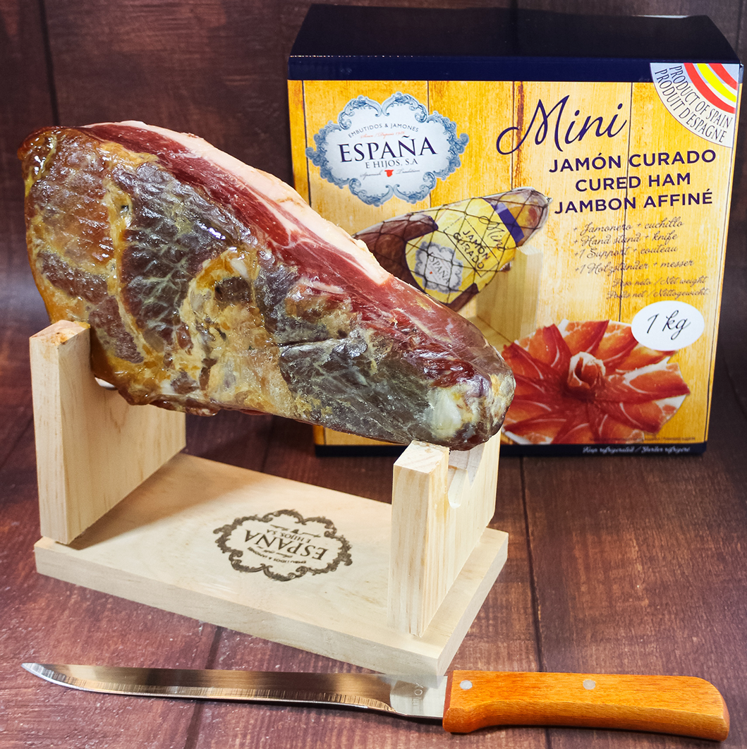 Spanish Mini Cured Jamon Carving Set_1_cc