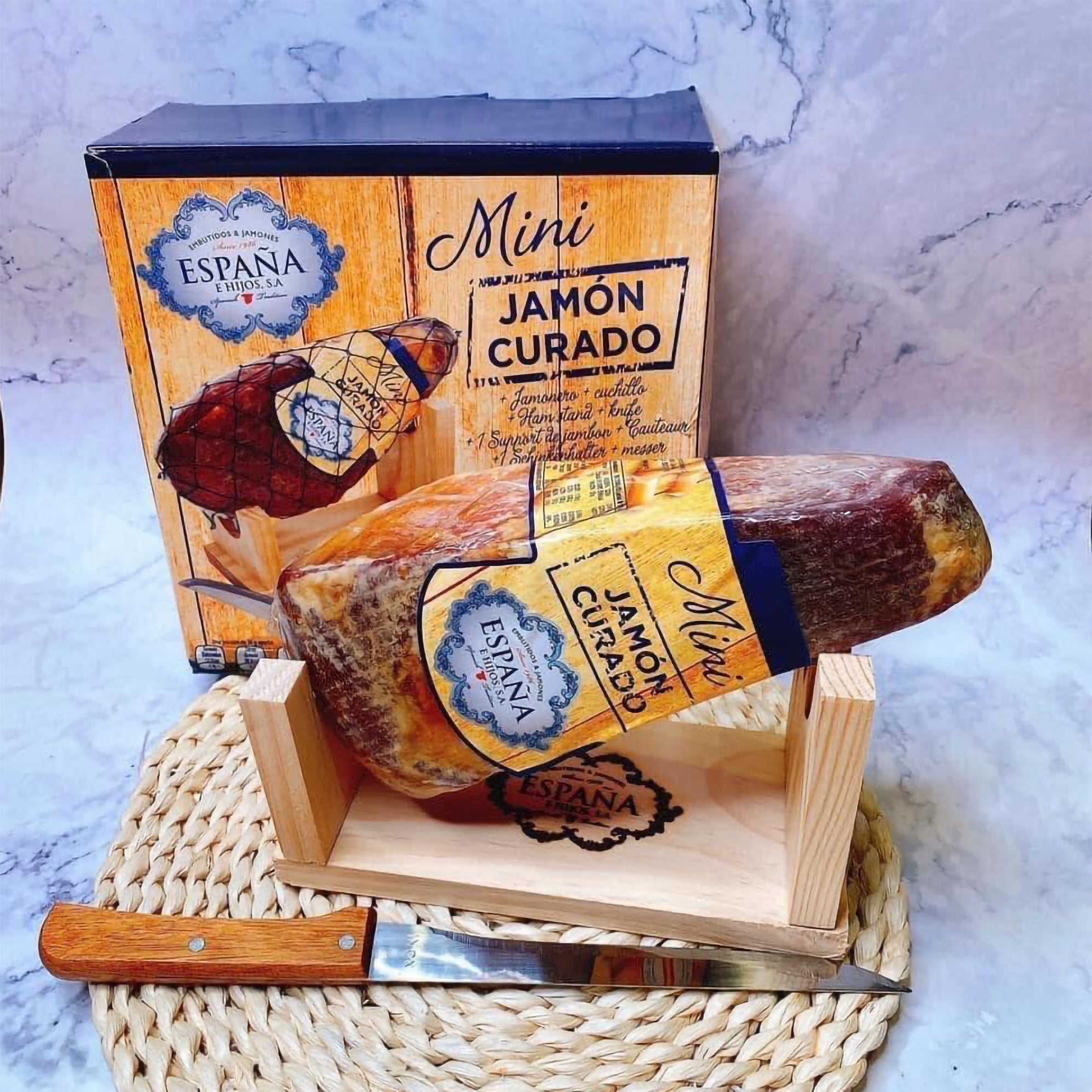 Spanish Mini Cured Jamon Carving Set