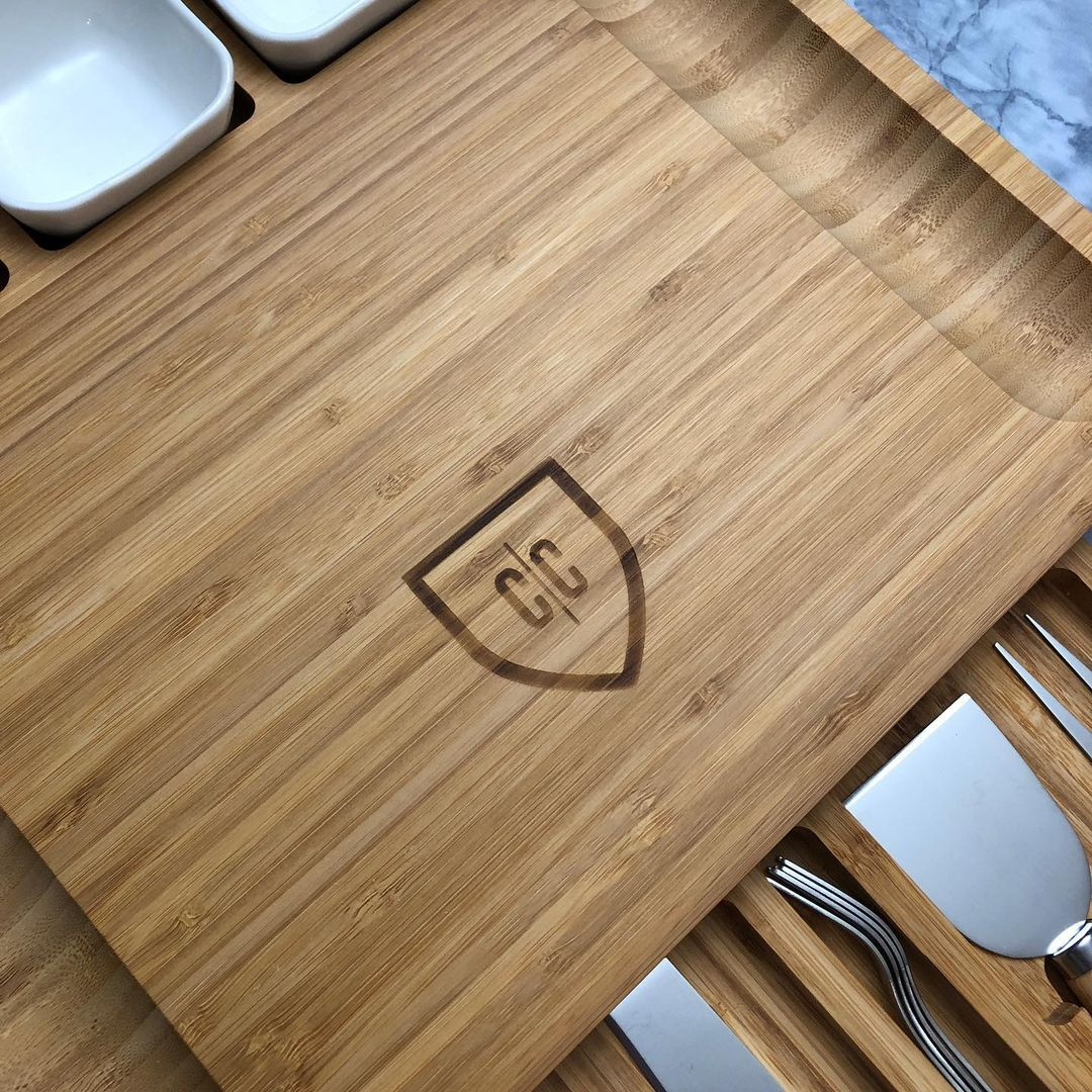 Charcuterie Board Set with Knives & Drawer (50% Off!)